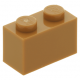 LEGO kocka 1x2, középsötét testszínű (3004)